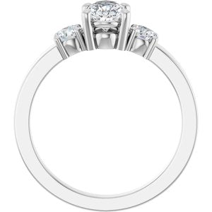 14K X1 White Gold 8x5 mm Pear Ring Mounting – image 3