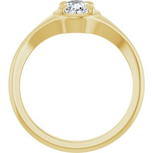 14K Yellow Gold 7x5 mm Pear Ring Mounting – image 3