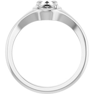 14K X1 White Gold 7x5 mm Pear Ring Mounting – image 4
