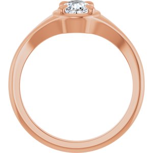14K Rose Gold 7x5 mm Pear Ring Mounting – image 3