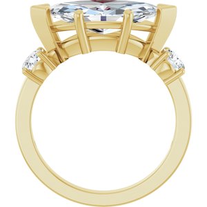 18K Yellow Gold 15x7 mm Marquise Ring Mounting – image 3