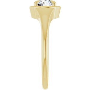 18K Yellow Gold 6 mm Round Ring Mounting – image 7