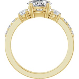 18K Yellow Gold 7.5x5.5 mm Oval Ring Mounting – image 3