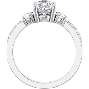 Sterling Silver 9x6 mm Pear Ring Mounting – image 3