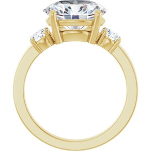 18K Yellow Gold 11x9 mm Oval Ring Mounting – image 3