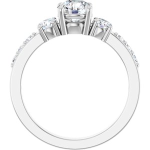Sterling Silver 5.8 mm Round Ring Mounting – image 3