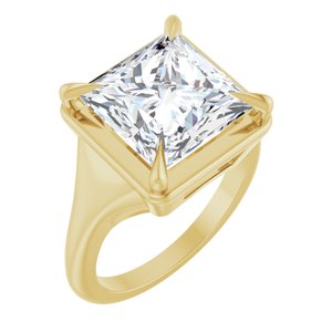 10K Yellow Gold 10x10 mm Square Ring Mounting