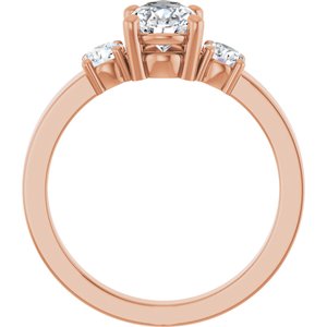 14K Rose Gold 8.5x5.5 mm Pear Ring Mounting – image 3