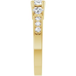 18K Yellow Gold 6x4 mm Elongated Cushion Ring Mounting – image 7