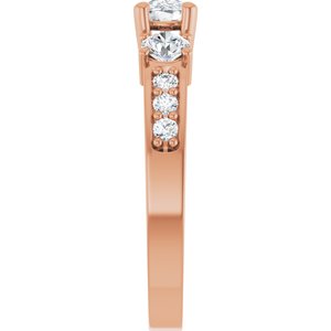 18K Rose Gold 6x4 mm Elongated Cushion Ring Mounting – image 7
