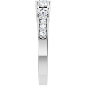 Platinum 6x4 mm Elongated Cushion Ring Mounting – image 7