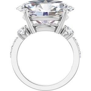 Sterling Silver 18x13 mm Oval Ring Mounting – image 3