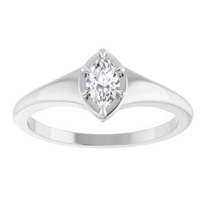 Continuum Sterling Silver 6x3.5 mm Marquise Ring Mounting – image 5
