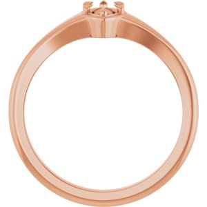10K Rose Gold 6x3.5 mm Marquise Ring Mounting – image 4