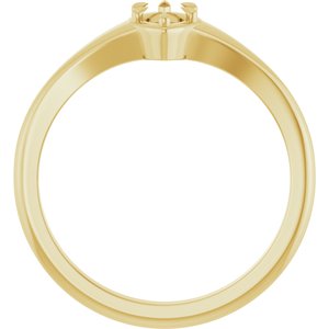 10K Yellow Gold 6x3.5 mm Marquise Ring Mounting – image 4