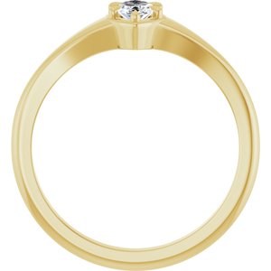 10K Yellow Gold 6x3.5 mm Marquise Ring Mounting – image 3