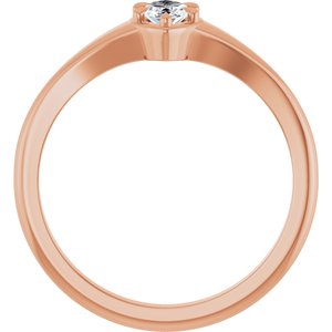 14K Rose Gold 6x3.5 mm Marquise Ring Mounting – image 3