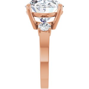 10K Rose Gold 16x12 mm Oval Ring Mounting – image 7