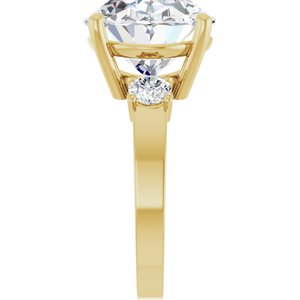 18K Yellow Gold 16x12 mm Oval Ring Mounting – image 7