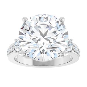 Sterling Silver 13 mm Round Ring Mounting – image 5