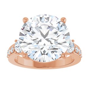 10K Rose Gold 13 mm Round Ring Mounting – image 5
