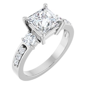 Platinum 6.5x6.5 mm Square Ring Mounting