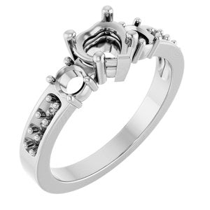 Continuum Sterling Silver 5.5x5.5 mm Heart Ring Mounting – image 2