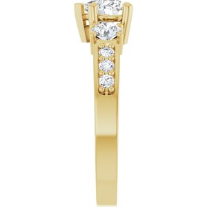 18K Yellow Gold 5.5x5.5 mm Heart Ring Mounting – image 7