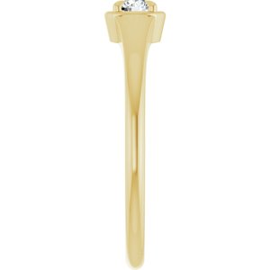 10K Yellow Gold 3.5 mm Round Ring Mounting – image 7