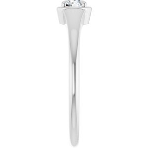 10K White Gold 3.8 mm Round Ring Mounting – image 7