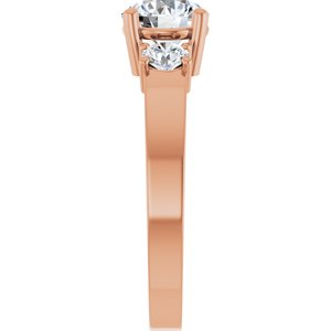 10K Rose Gold 6.5 mm Round Ring Mounting – image 7