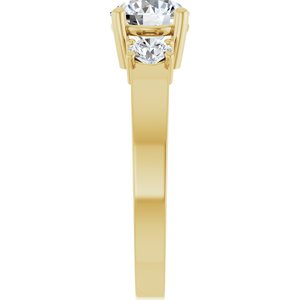 14K Yellow Gold 6.5 mm Round Ring Mounting – image 7