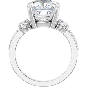 Continuum Sterling Silver 10x10 mm Cushion Ring Mounting – image 3