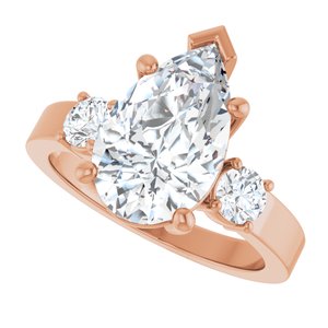 10K Rose Gold 13x8 mm Pear Ring Mounting – image 8