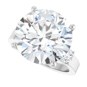 Sterling Silver 14 mm Round Ring Mounting – image 8