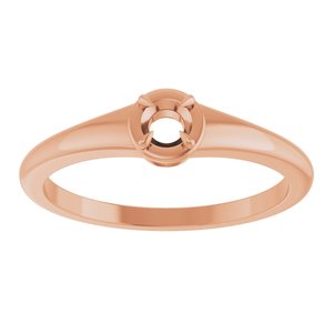 10K Rose Gold 3.4 mm Round Ring Mounting – image 6