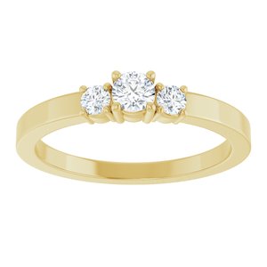 10K Yellow Gold 3.4 mm Round Ring Mounting – image 5