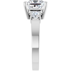 Sterling Silver 7x7 mm Square Ring Mounting – image 7