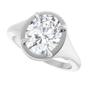 Sterling Silver 10x8 mm Oval Ring Mounting – image 8
