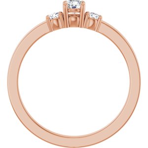 10K Rose Gold 3.4 mm Round Ring Mounting – image 3