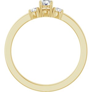 18K Yellow Gold 3.4 mm Round Ring Mounting – image 3