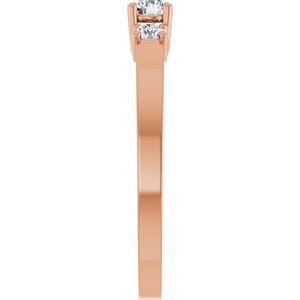 18K Rose Gold 3.4 mm Round Ring Mounting – image 7