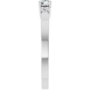 14K White Gold 3.4 mm Round Ring Mounting – image 7