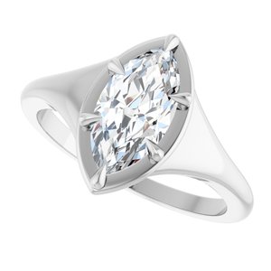 Sterling Silver 11x5.5 mm Marquise Ring Mounting – image 8