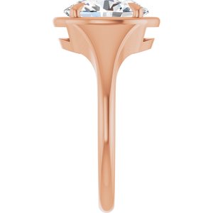 10K Rose Gold 10x8 mm Oval Ring Mounting – image 7