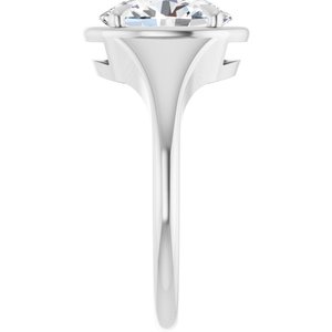 14K White Gold 10x8 mm Oval Ring Mounting – image 7