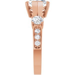 14K Rose Gold 14x7 mm Marquise Ring Mounting – image 7