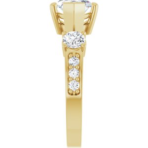 18K Yellow Gold 14x7 mm Marquise Ring Mounting – image 7