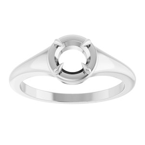 10K White Gold 5.5 mm Round Ring Mounting – image 6