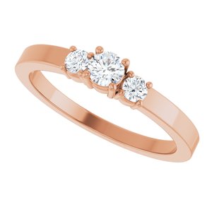10K Rose Gold 3.4 mm Round Ring Mounting – image 8